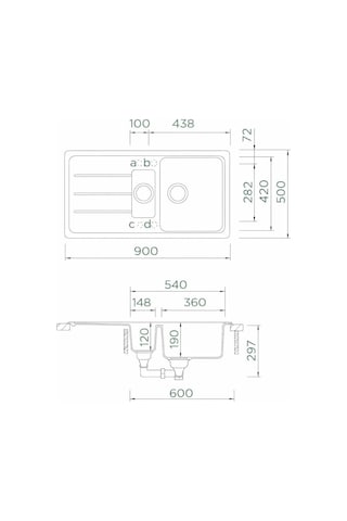 Schock - Formhaus Onxy 90 Cm Crıstalıte Granit Eviye Siyah