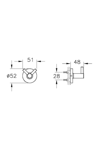 VitrA Base 100 İkili Askı A44116 Gümüş