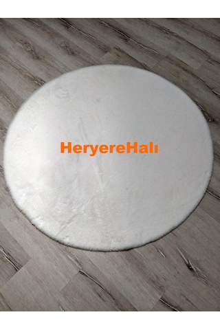 Mono Beyaz Yumuşak Dokulu Uzun Tüylü Yıkanabilir Suni Tavşan Post