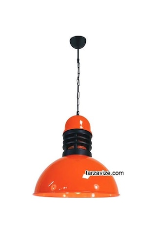 Tarzavize Trt43 Dekoratif Turuncu Tekli Retro Modern Sarkıt Avize Turuncu
