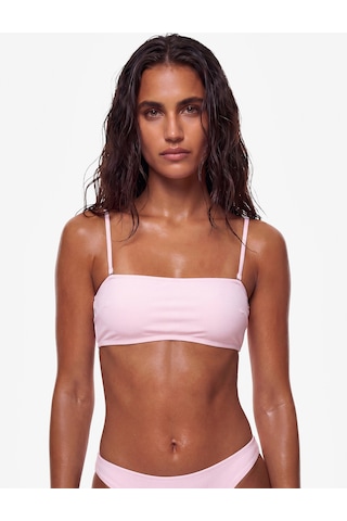Koton Çıkarılabilir Askı Detaylı Straplez Bandeau Bikini Üstü Pembe 6sak10005mm Gül