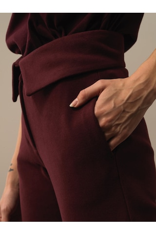 Xint Bordo Pamuk Dokulu Oversize Sweat Pantolon 470400