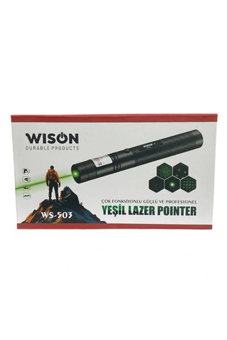 Wison Ws-503 100mw 3.7v 3200 Mah Desen Başlıklı Şarjlı Yeşil Lazer Pointer 5492