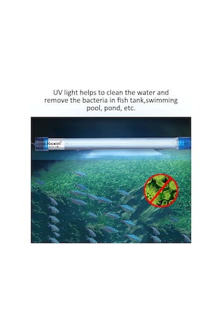 Qingmipy Akvaryum Uv Cihazı 9w 220v Avusturya Standartı Su Temizleme Ve Bakteri Yok Edici Dalgıç Işık Süpürge Kupa Braketli