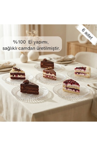 Selen Concept Papatya Model Cam Tabak 6'lı Set Renk