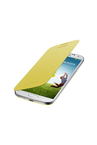 Galaxy S4 İle Uyumlu Flip Cover Kılıf Sarı Ef-fı950byegww
