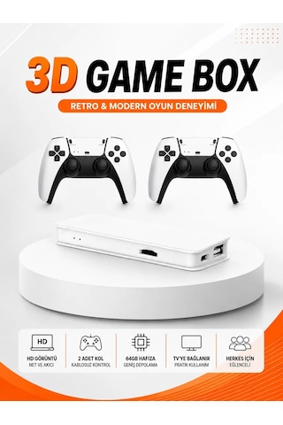 Hepsi 3d Ve 4k Görüntü Kaliteli Çok Oyunculu Retro Oyun Konsolu Najmaddin