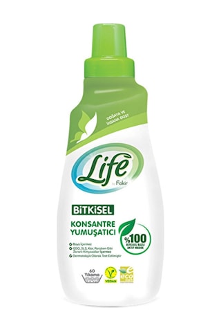 Life By Fakir Bitkisel Konsantre Çamaşır Yumuşatıcısı 1500 Ml 60 Yıkama Tekli
