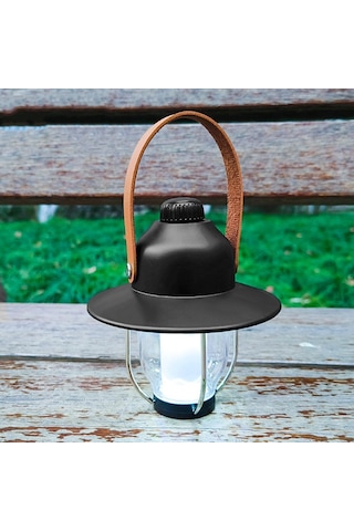 Kamp Çadırı Işık Taşınabilir Led Kamp Fener Su Geçirmez Siyah Siyah