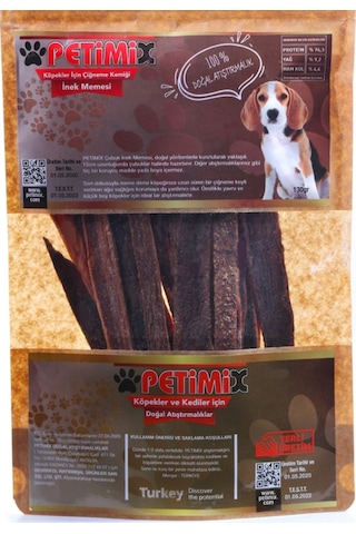 Petimix İnek Memesi Çubukları Çiğneme Kemiği Köpek Ödül Maması 130 G