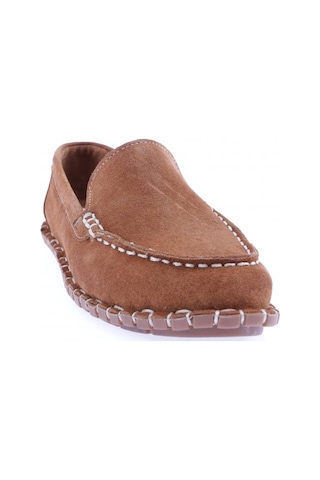 Dgn 603-23y Kadin Dikiş Detayli Loafer Ayakkabi 603-2109-R1783 Taba