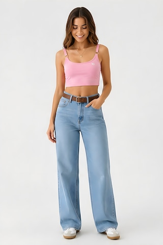 Lili Woman Kadın Pembe Halka Detaylı Crop Atlet E.9062