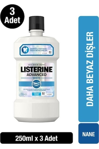 Listerine Advanced White Ağız Bakım Suyu 3 x 250 ML