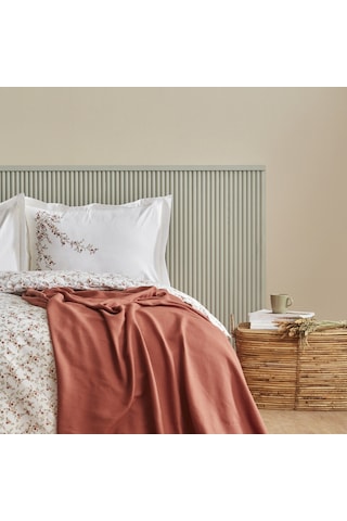 Karaca Home Mizu %100 Pamuk Çift Kişilik Nevresim Takımı + Pike Krem