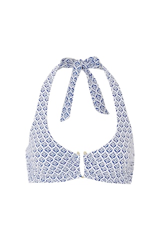 Heidi Klein Cape Cod U - Bar Bikini Üstü Mavi