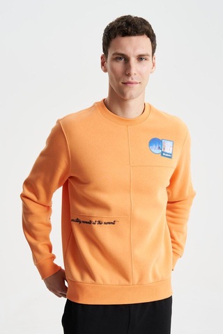 AR-MA Arma Şık Erkek Regular Fit 3 İplik Şardonlu Bisiklet Yaka Sweatshirt 001