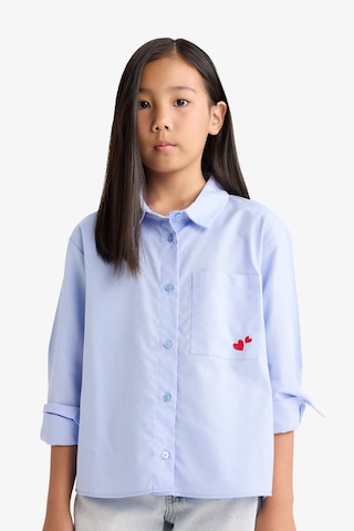 Defacto Oversize Geniş Kalıp Oxford Mavi Kız Çocuk Gömlek F2274a8/be213 Mavi
