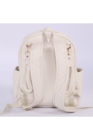 M&y Dust Deri Anne Bebek Bakım Sırt Çantası 7130 Krem 001