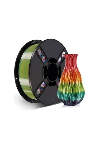Silk Pla Gökkuşağı Filament- Candy Şeker Tonları - 1.75mm 1kg - Renk Geçişli