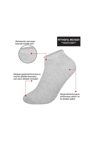 10'lu Kutu Bambu Premium Dikişsiz Bay - Sneaker Çorap