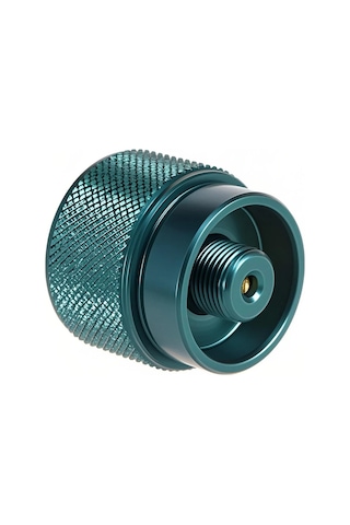 Symbee Lixada Kamp Çalışanı Gaz Depolama Adaptörü - 1l Tankı Lindal Valfli Kasserole'ye Dönüştürücü, Otomatik Kapanma Özelliği Gümüş