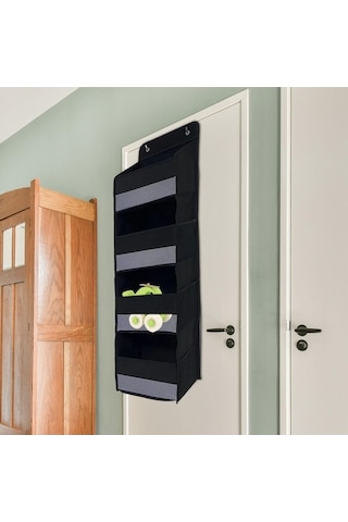 Pazly Suntek Derin Cepler Kapı Askılı Ayakkabı Rafı Ve Dolap Askısı Siyah Diğer