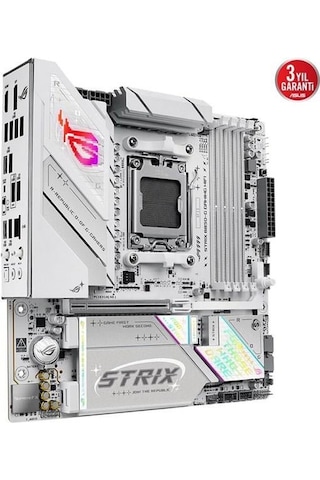 Asus Rog Strıx B850-g Gamıng Wıfı7 Ddr5 Hdmı-dp Typec Pcıe 5.0 Am5 Matx Beyaz
