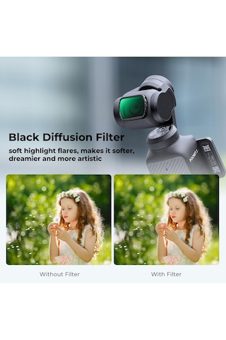 K&f Concept Magnetic Black Diffusion 1/4 Djı Osmo Pocket 3 Comb