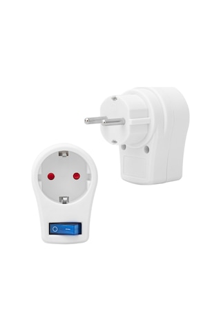 Powermaster 16816 10A-2 Tekli Beyaz Anahtarlı Akım Korumalı Priz