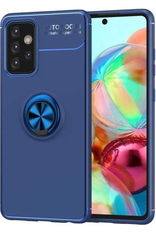 Samsung Uyumlu Galaxy A72 Kılıf Zore Ravel Silikon Kapak Mavi