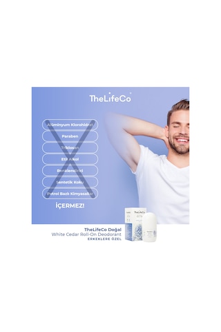 The Lifeco White Cedar Erkek Roll-On Deodorant 2 x 60 ML