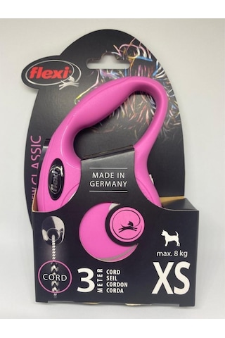 Köpek Tasması New Classic 3m Ip XS Pembe