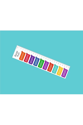 Yeni tasarım Çarpım Tablolu Cetvel 25 CM Sarı