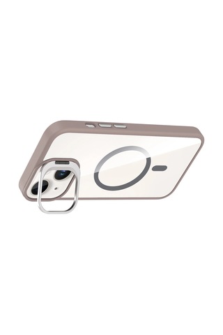 Joko Apple İphone 14 Remim Lensli Magsafe Standlı Kapak - Titan Gri