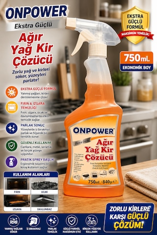 Onpower Ağır Kir Çözücü 750 Ml X3 Set Çok Amaçlı Yağ Ve Kir Temizleyici