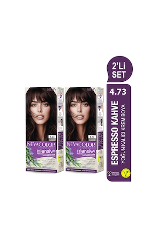 Intensıve 2'li Set 4.73 Espresso Kahve Kalıcı Krem Saç Boyası Seti