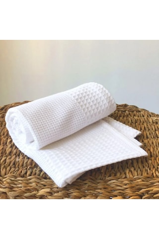 Waffle Desenli Pike Çok Amaçlı Kurulama Bezi 45x55 3 Adet Beyaz - Mavi - Pembe