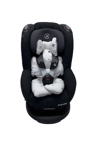 Ezh Collection 8011 Müslin Puset ve Oto Koltuğu Minderi Beyaz-Pembe