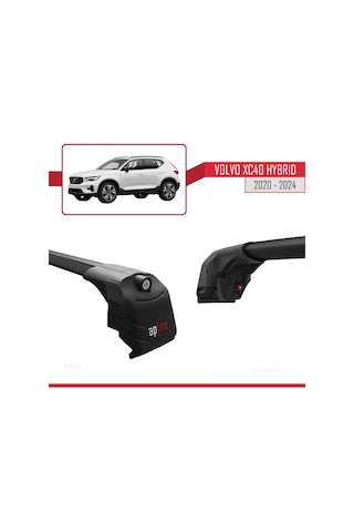 Volvo Xc40 Hybrid 2020 Ve Sonrası İle Uyumlu Ace-2 Ara Atkı Tavan Barı Siyah