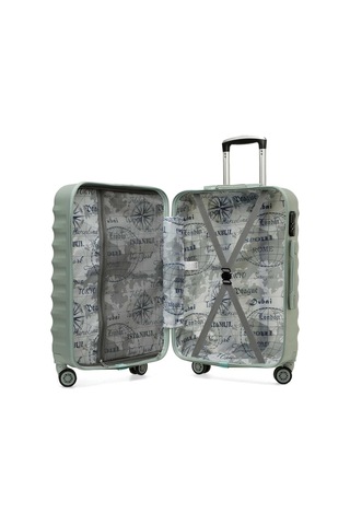 Lumberjack Newyork-b Abs 5pr Büyük Boy Valiz Açık Yeşil