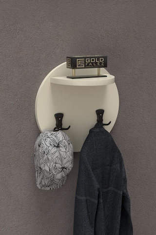 Askılık Duvar Elbise Askılığı Portmanto Üstü Krem Diğer