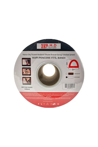 Fixonic B.h.d Bhd00479 100mt Kapı Ve Pencere Fitil Bandı Beyaz Kauçuk 100 M