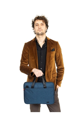 Necati Çanta Macbook Organizer Laptop Evrak Çantası 13 & 14 Inç Lacivert-1644 Lacivert