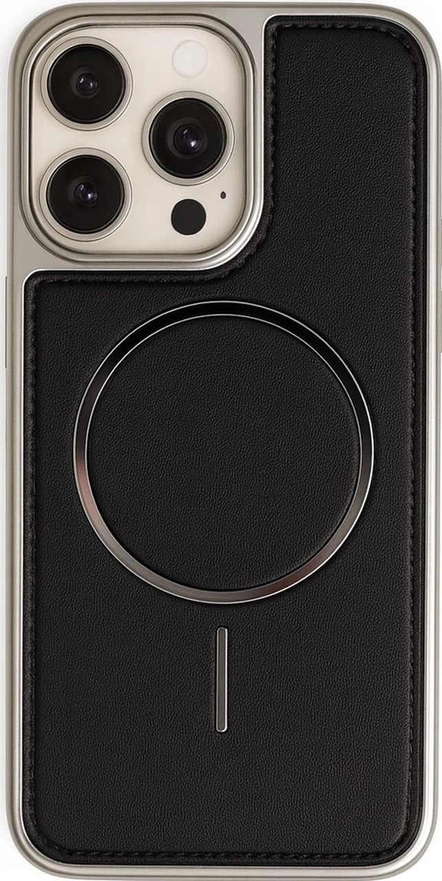 Neomag Case Iphone 15 Siyah Manyetik Özellikli Deri Kılıf Siyah