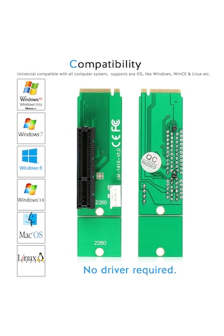 Alfais 4436 M.2 Ngff Ssd To Pci-e Express 4x Çevirici Dönüştürücü Riser Kart Adaptörü