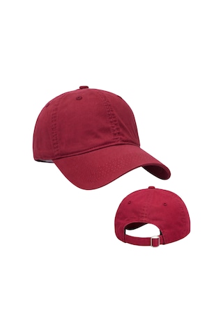 Perlotus Pamuklu Unisex Beyzbol Şapkası, Ayarlanabilir Metal Tokalı 58-60 Cm, 4 Mevsim Günlük Kullanım Şapka, Casual Outdoor bordo