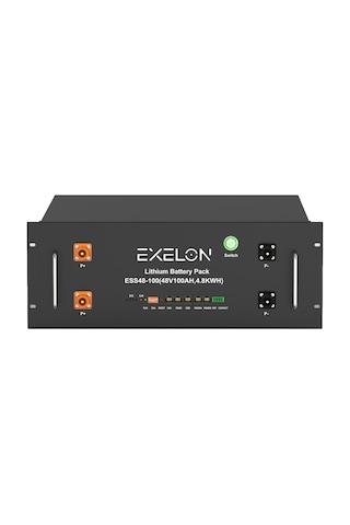 Exelon 48 V Volt 100 Ah Amper Lityum Akü Rack Tipi Lifepo4 Lityum Batarya