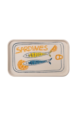 Pasabahce Sardines Dikdörtgen Seramik Servis Tabağı L - 1 Adet Cok Renkli