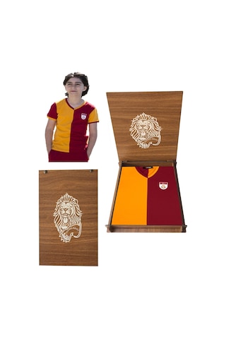 Gsstore Galatasaray Çocuk Lisanslı Metin Oktay Forması Aslan Ahşap Kutulu