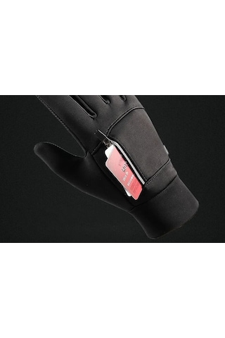 Sones M247 001 Windproof Su Itici Dokunmatik Fermuar Bölmeli Kışlık Eldiven Unisex